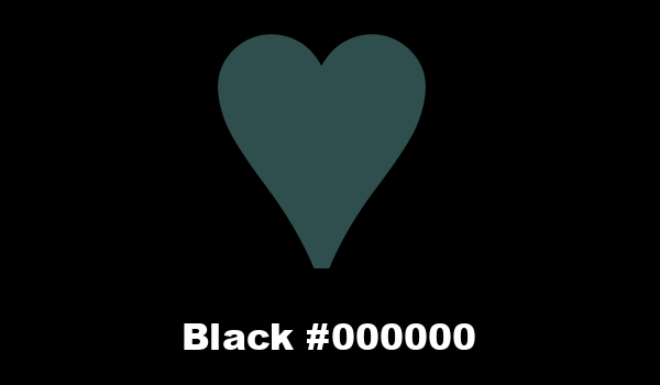 HTML color Black hex: 000000