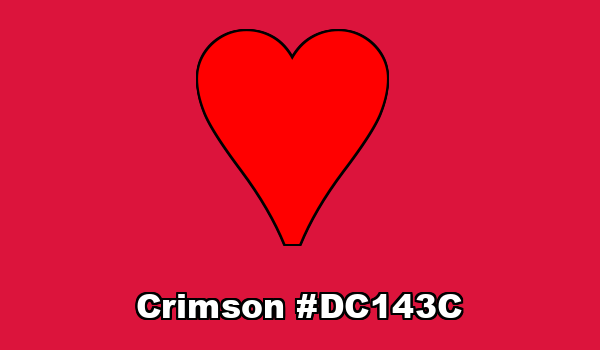 HTML color Crimson hex: DC143C
