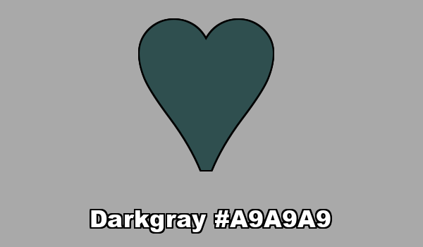 HTML color Darkgray hex: A9A9A9