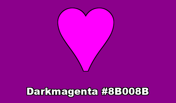 HTML color Darkmagenta hex: 8B008B