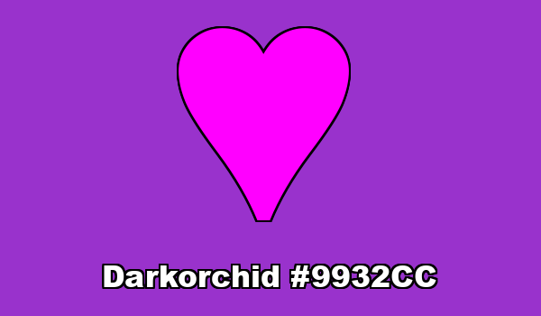 HTML color Darkorchid hex: 9932CC