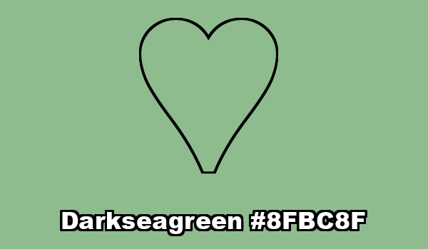 HTML color Darkseagreen hex: 8FBC8F