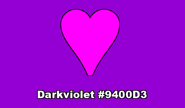 HTML color Darkviolet hex: 9400D3