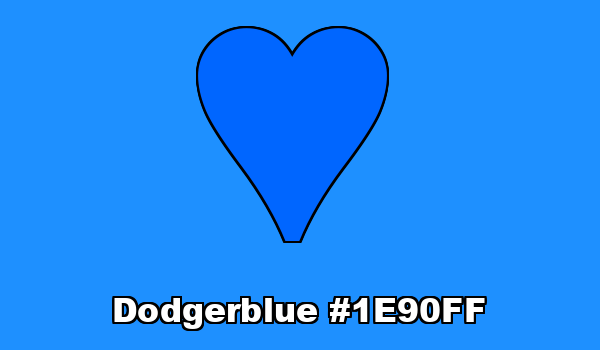 HTML color Dodgerblue hex: 1E90FF