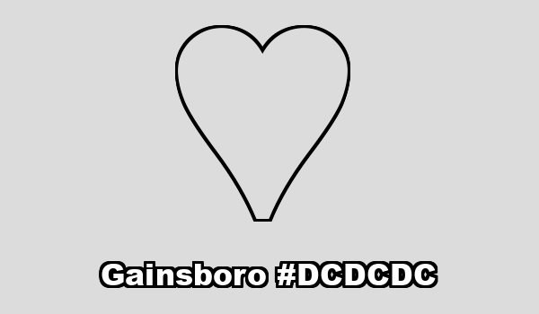 HTML color Gainsboro hex: DCDCDC