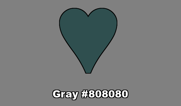 HTML color Gray hex: 808080