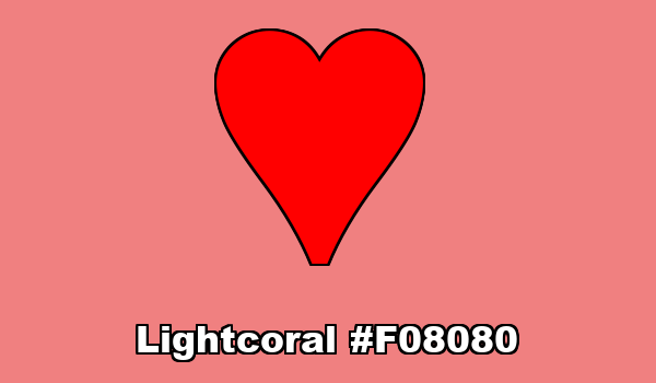 HTML color Lightcoral hex: F08080