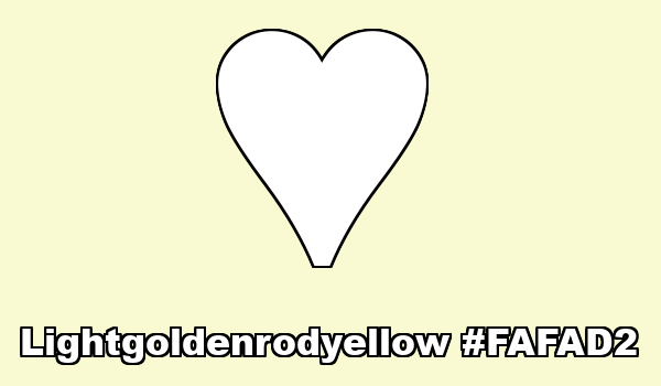 HTML color Lightgoldenrodyellow hex: FAFAD2