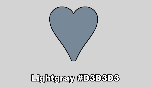 HTML color Lightgray hex: D3D3D3