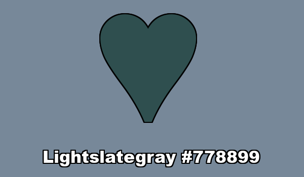 HTML color Lightslategray hex: 778899