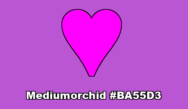 HTML color Mediumorchid hex: BA55D3