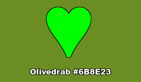 HTML color Olivedrab hex: 6B8E23