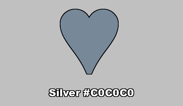 HTML color Silver hex: C0C0C0