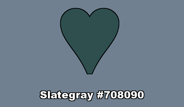 HTML color Slategray hex: 708090