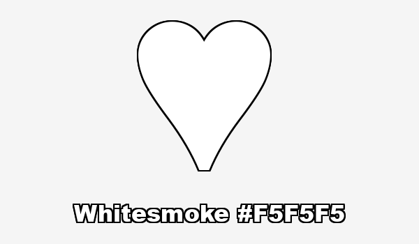 HTML color Whitesmoke hex: F5F5F5