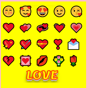 meanings of love emoticons